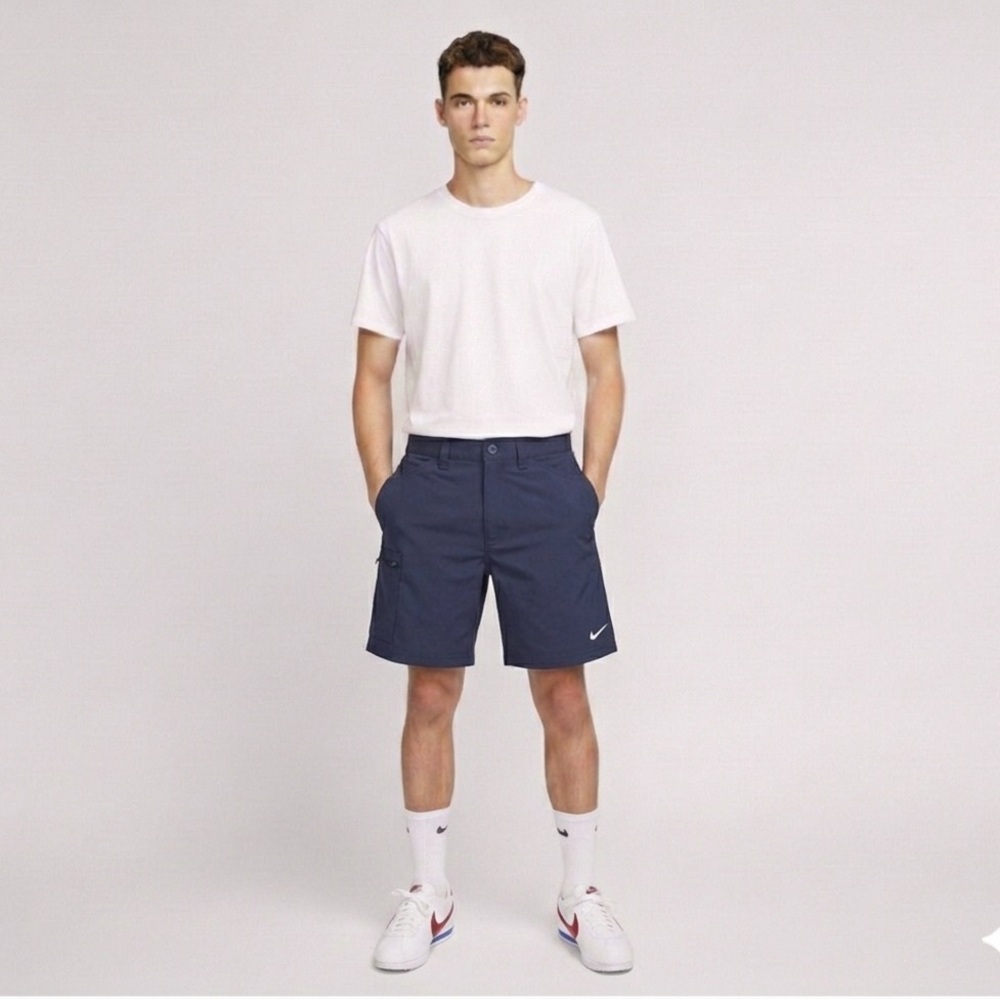 Nike Men's Navy Athletic Cargo Shorts